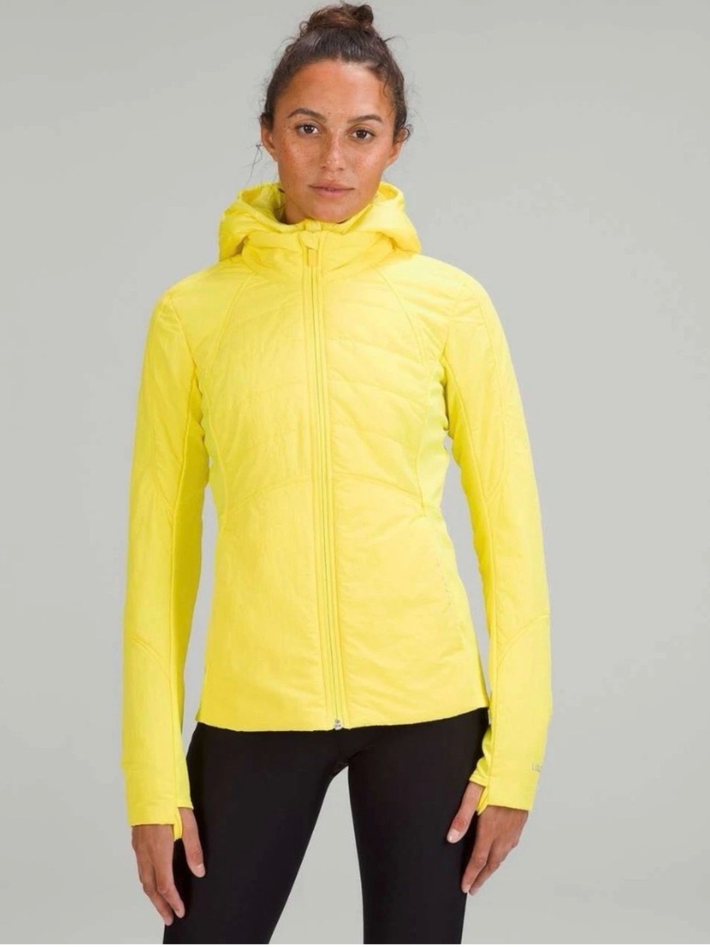 Lululemon Another Mile Jacket in sonic yellow, like new, Sz 10